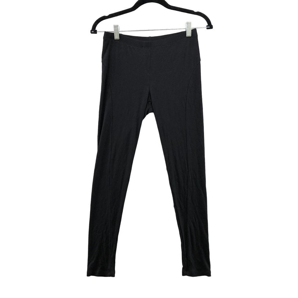 Heather Ribbed Knit Thermal Pants Leggings Layering Black Womens Sz P‎ or S